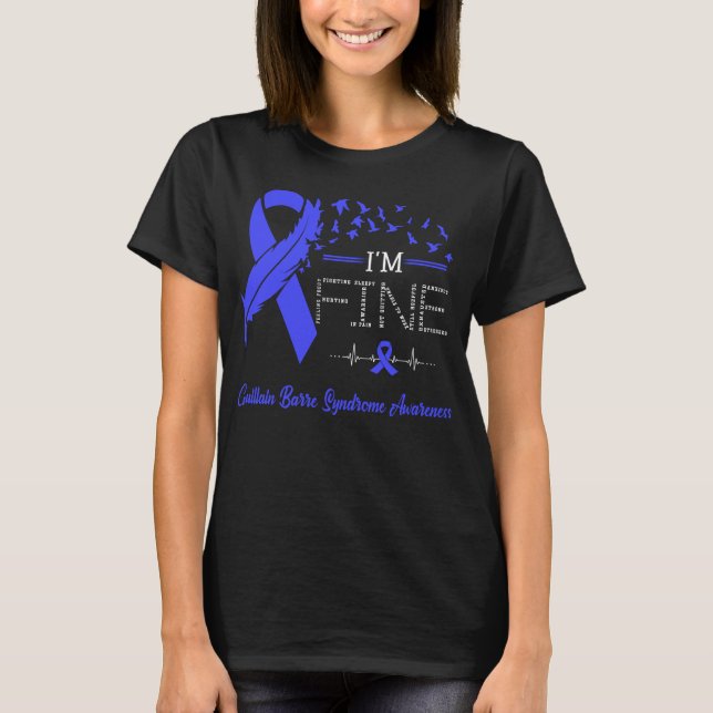 Feather Birds I'm Fine Guillain Barre Syndrome  T-Shirt (Front)