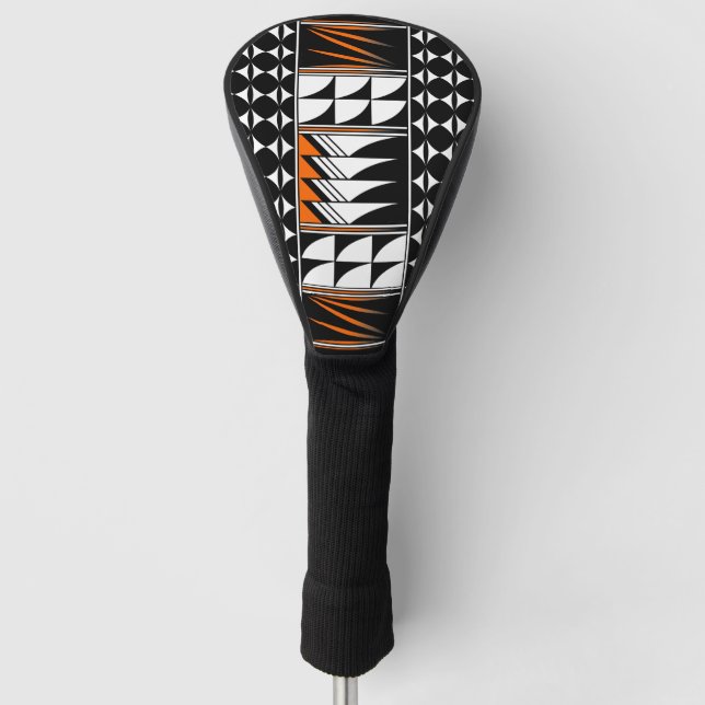 Feather Blessings in Orange Golf Head Cover (Front)