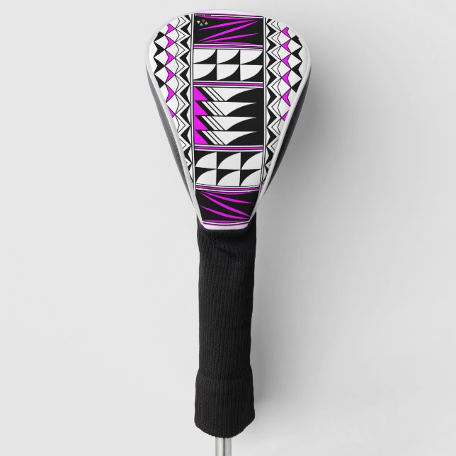 Feather Blessings in Pink Golf Head Cover (Front)