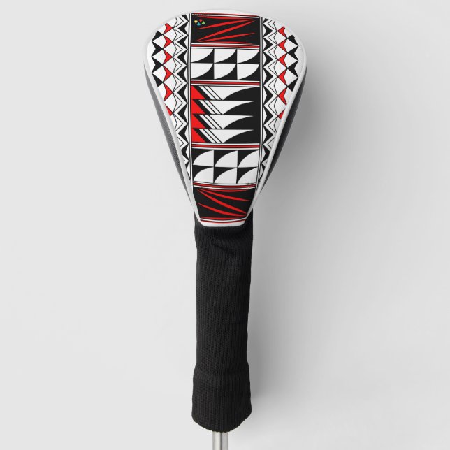 Feather Blessings in Red Golf Head Cover (Front)