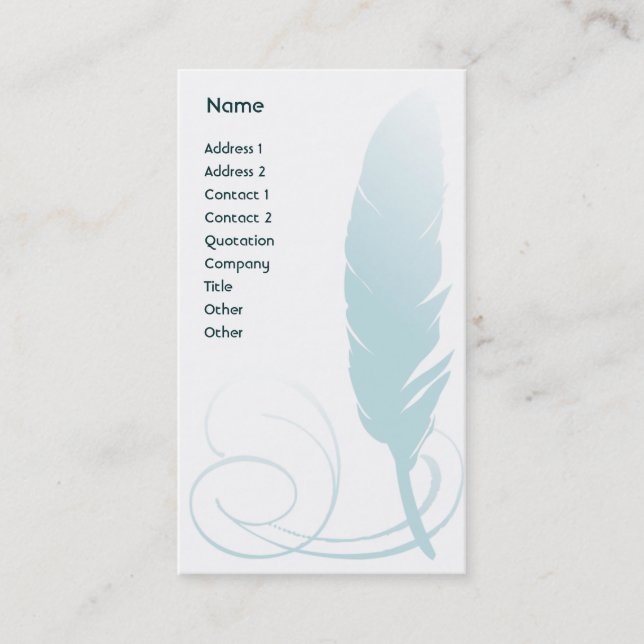 Feather - Business Business Card (Front)