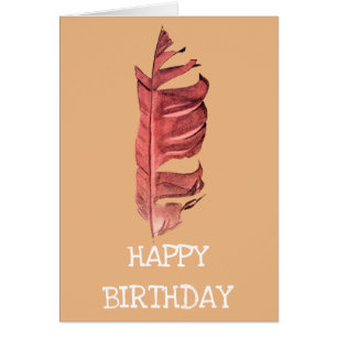 Feather drawing fine art birthday illustration