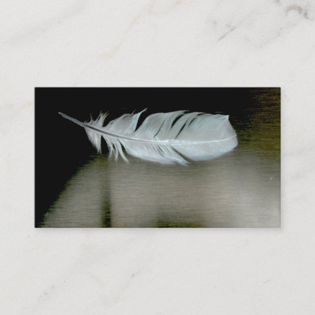Feather Feathers Natural Mystic Art Business Cards (Front)