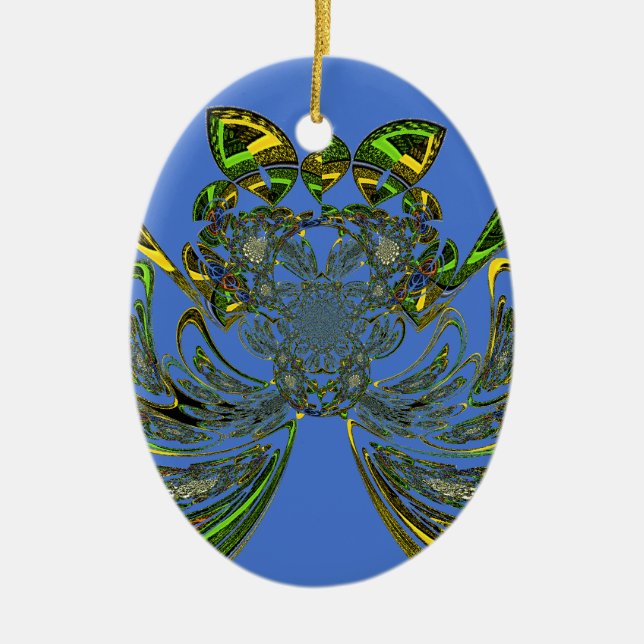 Feather Fish Ceramic Tree Decoration (Front)