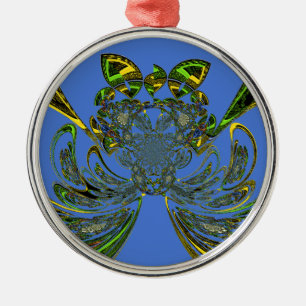 Feather Fish Metal Tree Decoration