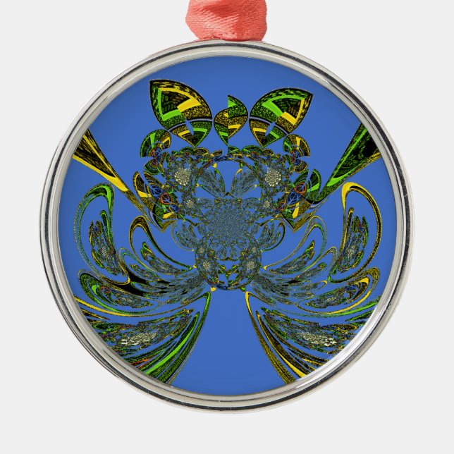 Feather Fish Metal Tree Decoration (Front)