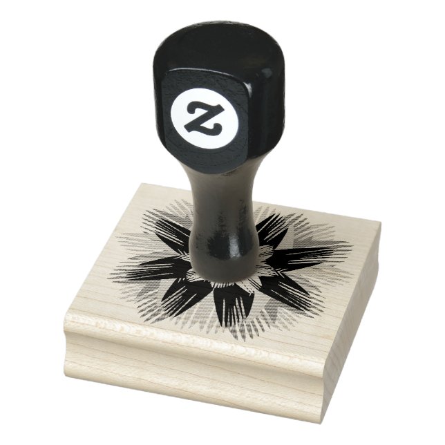 feather flower rubber stamp  (Stamp)