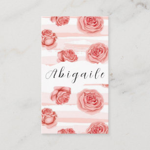 Feather Flower Vector Seamless Vintage Floral  Business Card