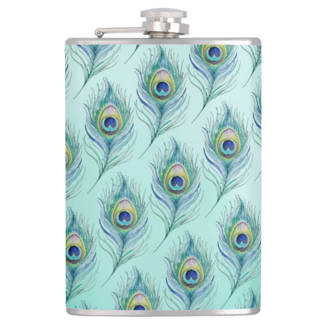 Feather Hip Flask (Front)