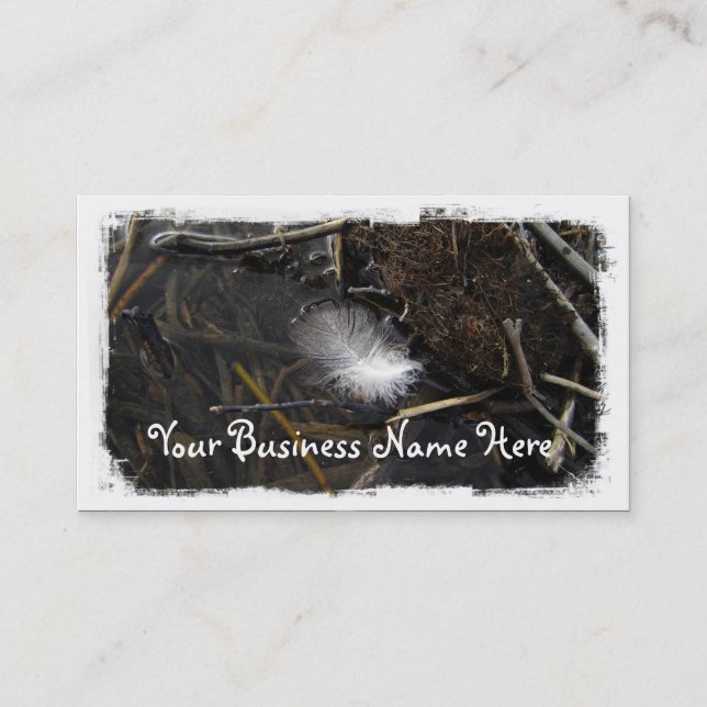 Feather Interrupted Business Card (Front)