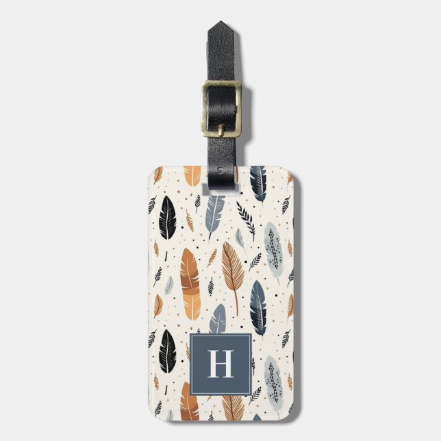 Feather Luggage Tags (Front Vertical)