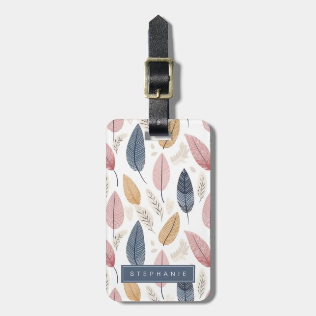 Feather Luggage Tags (Front Vertical)