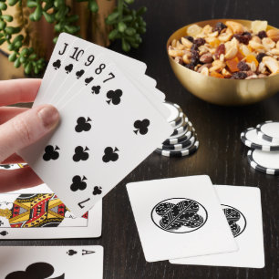 FEATHER MAGNET OF FALCON WITH UNEVENNESS ON THREAD PLAYING CARDS