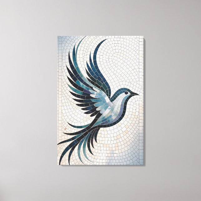 Feather Mosaic - Elegant Bird Canvas Print (Front)