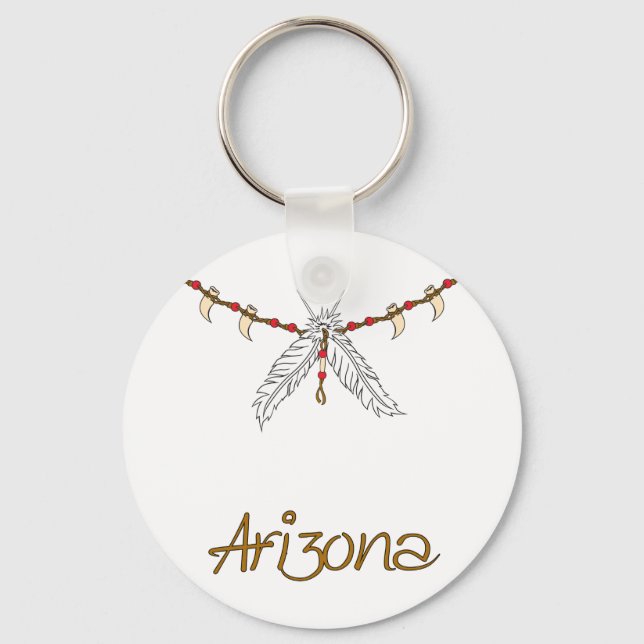 Feather Necklace Key Ring (Front)