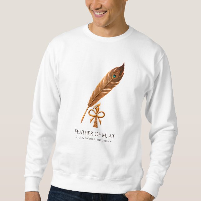 Feather of Ma’at Sweatshirt – Ancient Egyptian (Front)