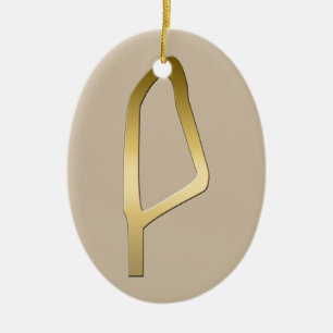 Feather of Maat Egyptian symbol Ceramic Tree Decoration