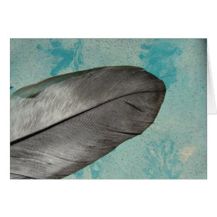 Feather on Abstract Painting