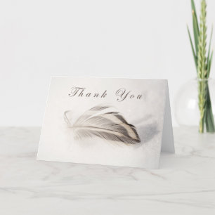 Feather On The Snow Card