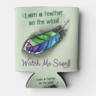 Feather on the Wind Can Cooler