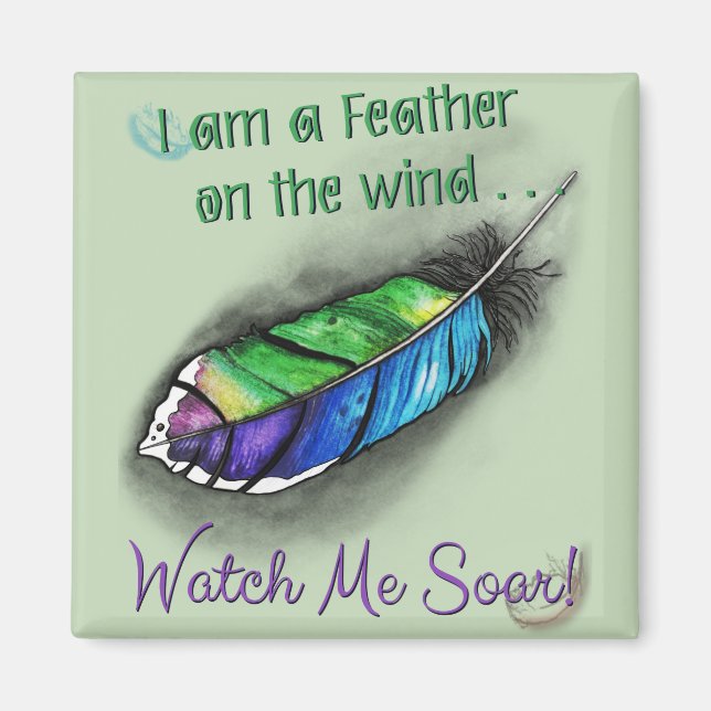 Feather on the Wind Magnet (Front)