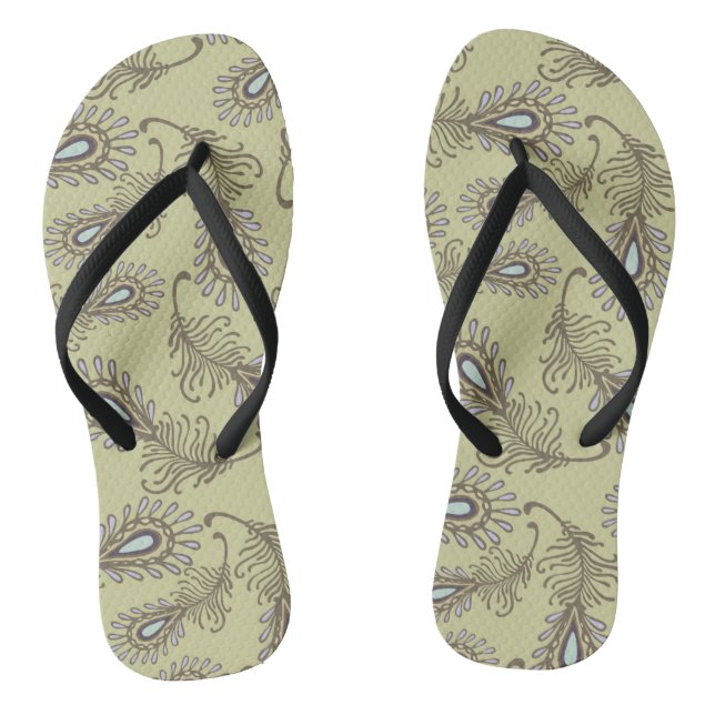 Feather Pattern Jandals (Footbed)