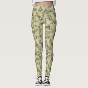 Feather Pattern Leggings