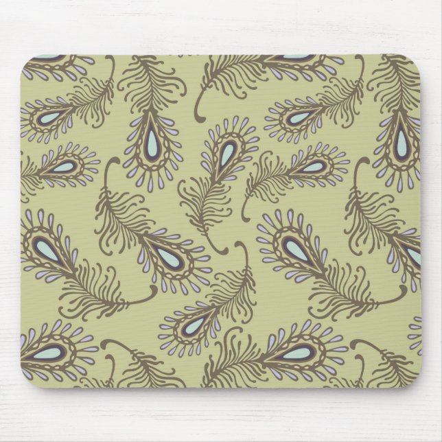 Feather Pattern Mouse Pad (Front)