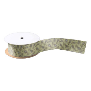 Feather Pattern Satin Ribbon