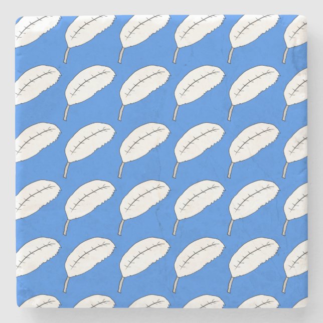Feather Pattern Stone Coaster (Front)
