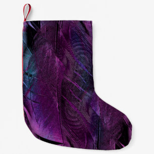 Feather pattern texture form small christmas stocking