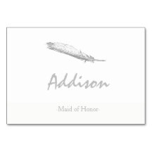 Feather Place Cards