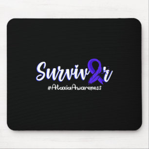 Feather Ribbon Ataxia Awareness Support Gifts Mouse Pad