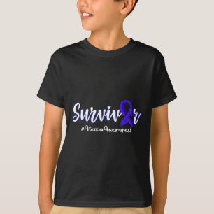 Feather Ribbon Ataxia Awareness Support Gifts  T-Shirt