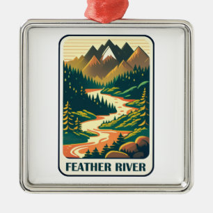 Feather River California Colors Metal Tree Decoration