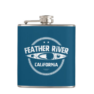 Feather River, California Hip Flask