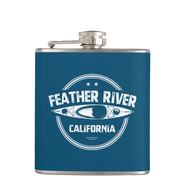 Feather River, California Hip Flask (Front)