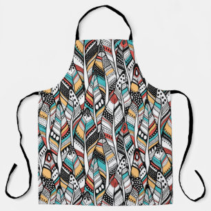 Feather seamless pattern apron
