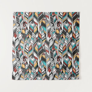 Feather seamless pattern tapestry