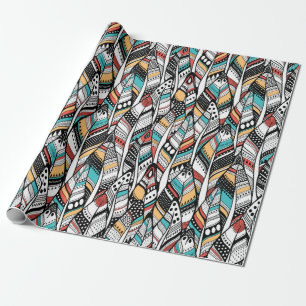 Feather seamless pattern wrapping paper