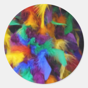 Feather soft classic round sticker