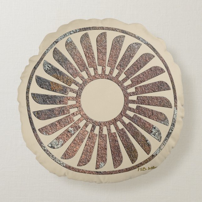 Feather Spiral Round Cushion (Front)