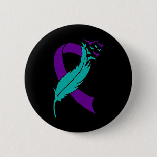 Feather Suicide Prevention Awareness You Problem P 6 Cm Round Badge