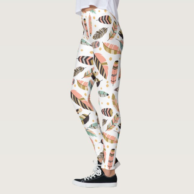 Feather Tickle Pattern Leggings (Left)