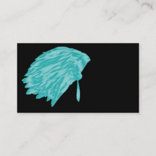 feather,top,native business card,blue, business card