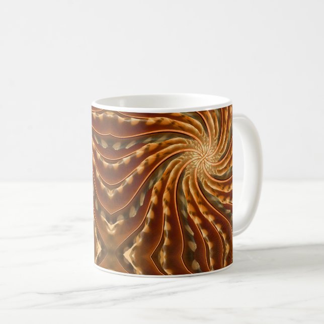Feather Twirl Coffee Mug (Front Right)
