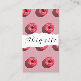 Feather Vector Seamless Vintage Doughnuts  Business Card