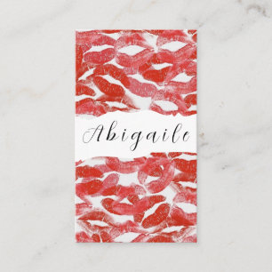 Feather Vector Seamless Vintage Lips Business Card