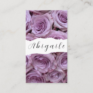 Feather Vector Seamless Vintage Roses Business Card