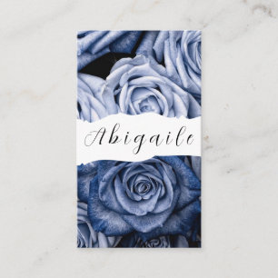 Feather Vector Seamless Vintage Roses Business Card